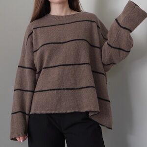 SOLD | Baby Alpaca Striped Crewneck Sweater